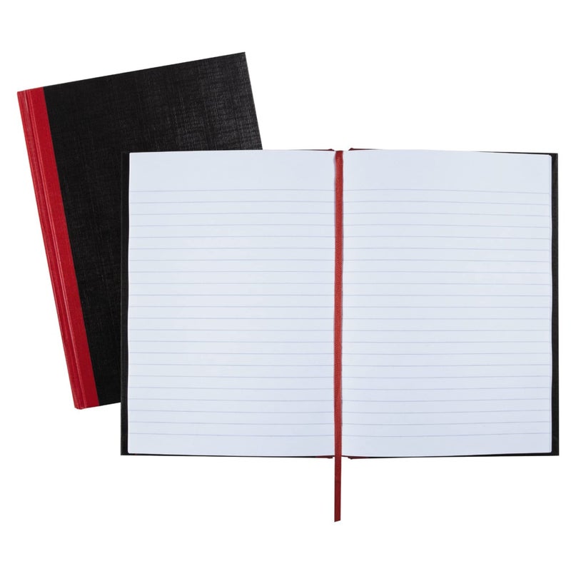 Black n' Red Notebook, Business Journal, 8-1/4""x 5-7/8"", 96 Sheets, Ruled, Optik Paper, Hardcover, Casebound, Black (E66857) - Image 4